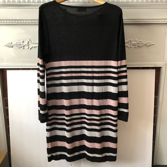 Aggel spanner sweater dress black/pink/grey stripe - Picture 6 of 9